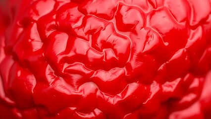 foray. Close-up of deep red wrinkled chili texture showing rich color variations and organic details. menu design, packaging mockups, designed for food delivery and cloud-kitchen brand materials.