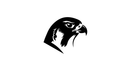 Falcon Head Silhouette - Powerful and Focused Imagery.