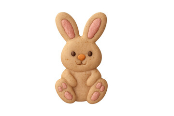 Obraz premium Bunny cookie celebrating easter on transparent background