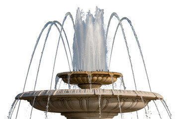 Elegant multi-tiered fountain with arched jets