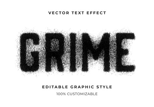 Black Dirty Scanner Text Effect Grime Dust Bold Font