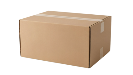 a cardboard box on a white background