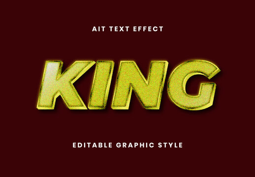 Gold Glitter Text Effect Grain Embossed Font