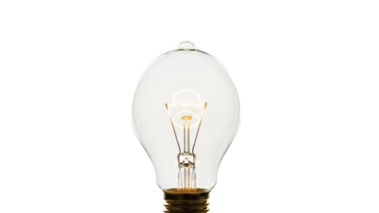 a light bulb on a white background