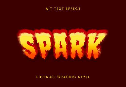 Yellow And Red Burning Fire Text Effect Spark Blazing Font