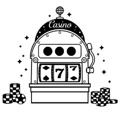 vector illustration of casino chips