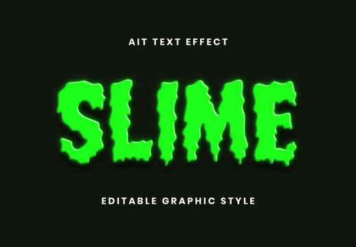 Green Toxic Text Effect Slime Dripping Bold Font