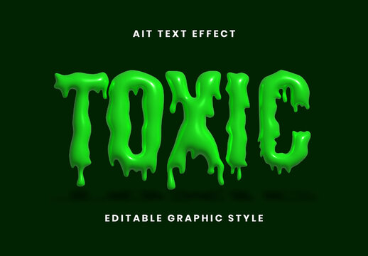 Green Toxic Text Effect Dripping Horror Font