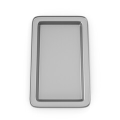 rectangular silver metal tray for baking