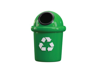 Recycle bin icon 3d render concept of waste trash garbage dustbin icon for clean environment recycle icon vector illustration