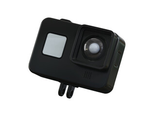 Action camera icon 3d render concept of sea sky vacation travel action camera icon vector illustration