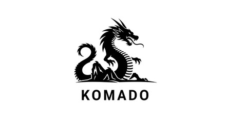 Fototapeta premium Komado Dragon Logo - Powerful Symbol of Strength and Resilience.
