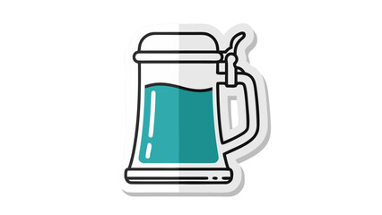 Fototapeta premium glass of beer on white background