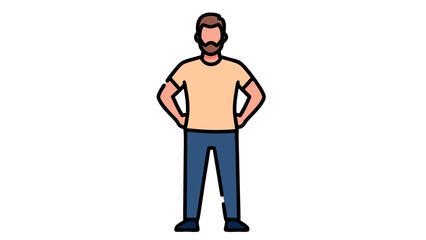 Obraz premium business man with arms outstretched