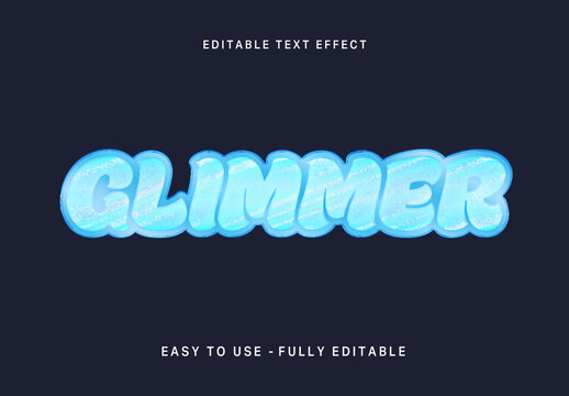 Glitter Aqua Text Effect