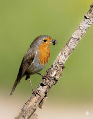 robin on a branch