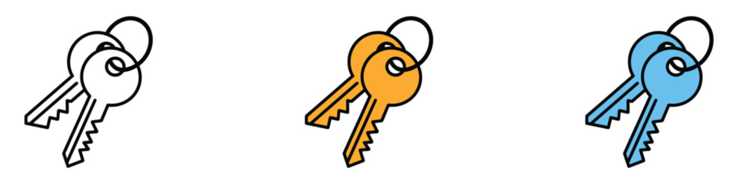 Keys icon vector. security and access symbol. vector illustration.