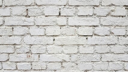 Fototapeta premium Textured White Brick Wall with Vintage Charm and Natural Weathering in Urban Environment