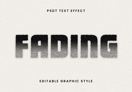 Black And White Fading Print Text Effect Grunge Distressed Spray Font