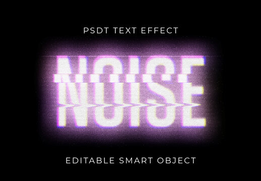VHS Distorted Glitch Text Effect