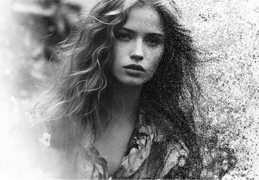 Black And White Dispersed Photo Effect