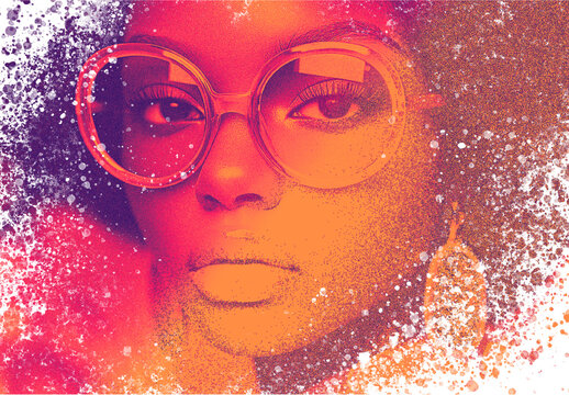 Orange And Purple Dispersed Photo Effect