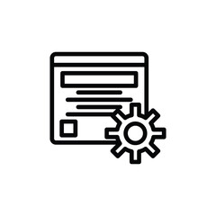 Settings icon gear configuration symbol document edit.