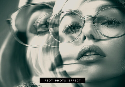 Green And Beige Abstract Motion Smear Photo Effect