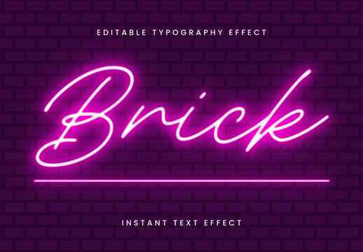 Script Neon Glow Text Effect