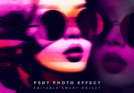 Pink And Purple Abstract Motion Smear Photo Effect