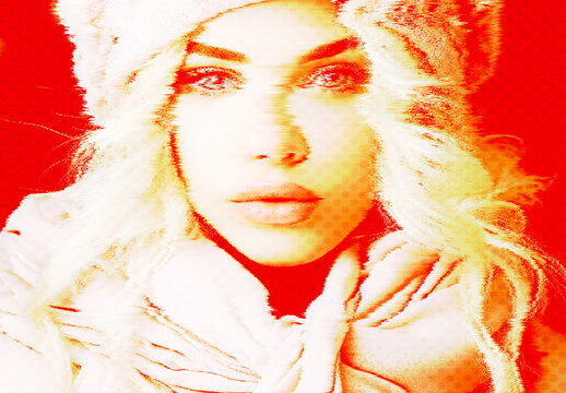 Red And Yellow Retro Duotone Printer Photo Effect