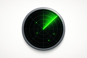 Radar Display: A close-up shot of a classic radar screen, emitting a luminous green pulse. Displaying a sense of technology and communication 