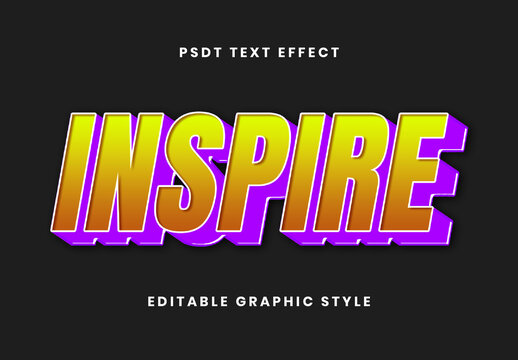 Yellow And Orange Inclusive Gradient Text Effect Bold Glow 3D Font
