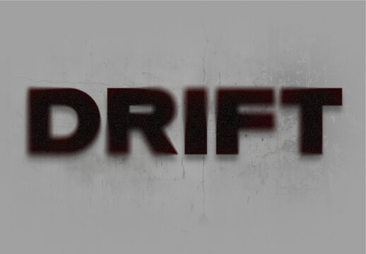 Black Blurred Spray Text Effect Grunge Urban Distorted Font