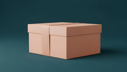 Obraz premium A brown cardboard box on a dark background