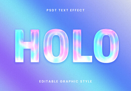 Iridescent Holographic Text Effect