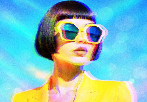 Glitch Chromatic Aberration Photo Effect