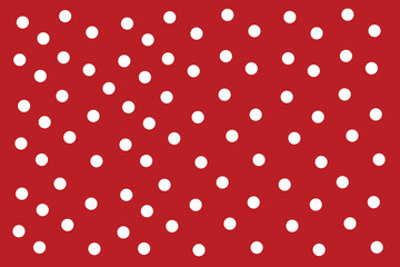 Bright Red Background with White Polka Dots for Creative Designs