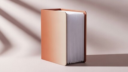 Closed Hardcover Book with Shadows