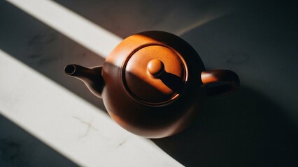 Ceramic Teapot in Sunlight