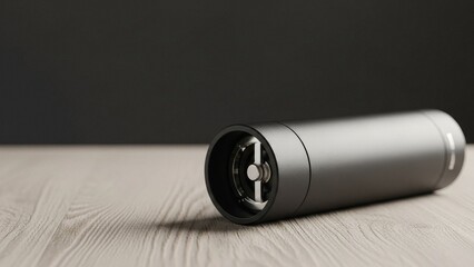 Sleek Black Cylinder Device