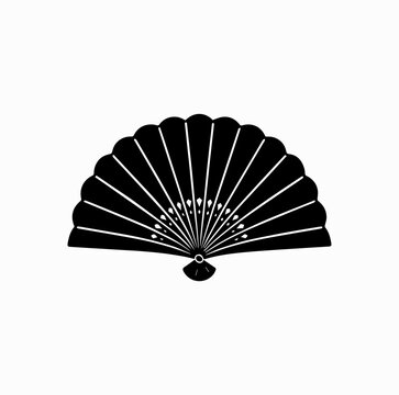 Spanish Hand Fan Silhouette (Abanico) &ndash; Traditional Culture Vector