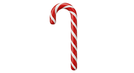 Single red and white candy cane