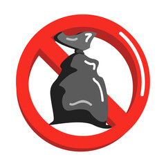 illustration of the no-litter symbol