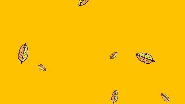  animation of plants and falling leaves	