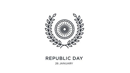 Fototapeta premium Celebrating India's Republic Day on 26 January with Patriotic Flair and National Pride