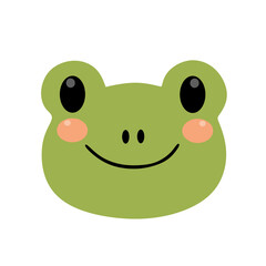 Smiling Frog Face Expression Character Illustration