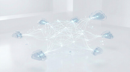 Abstract Cloud Computing Network Connection Concept