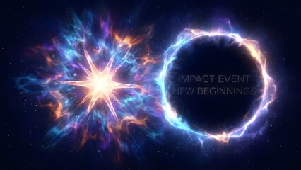 Vibrant Celestial Body with Glowing Ring Formation.