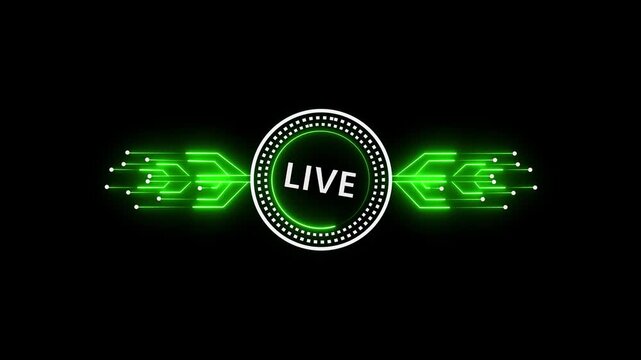 Red blinking live on air motion graphics animation black background,virtual backgrounds animation, stream overlay. 